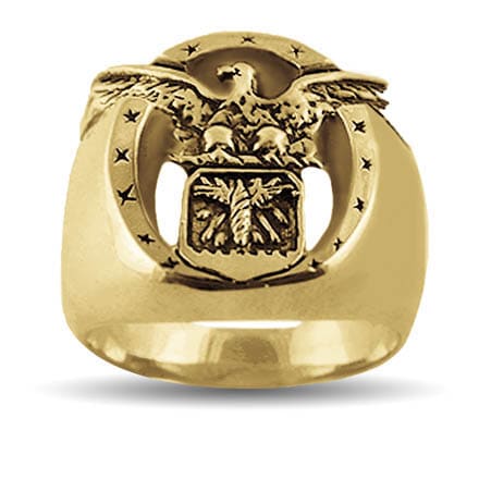 Gold Air Force Eagle Ring by Mike Carroll