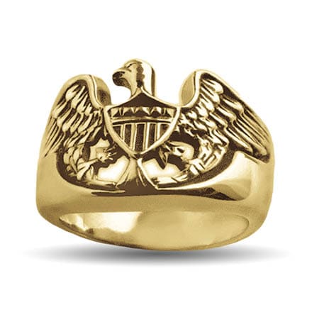 Gold Aviator Eagle Ring