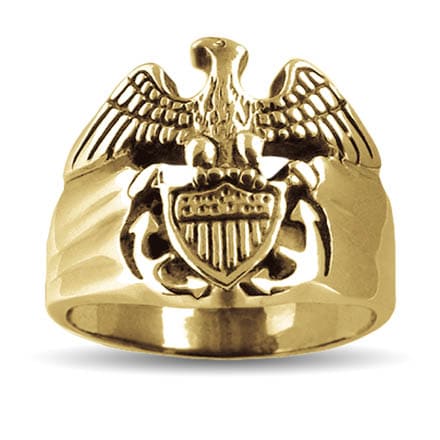 Gold First Naval Eagle Ring