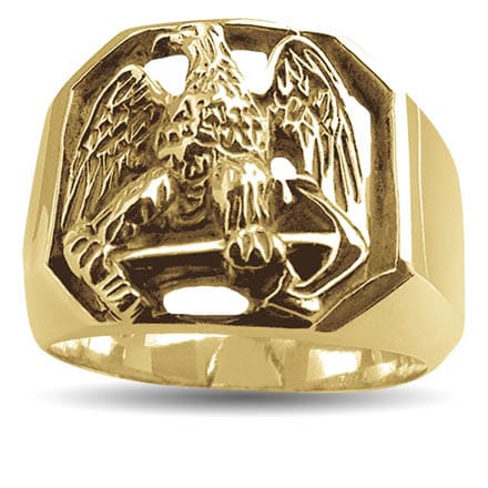 Gold Heritage Eagle Ring