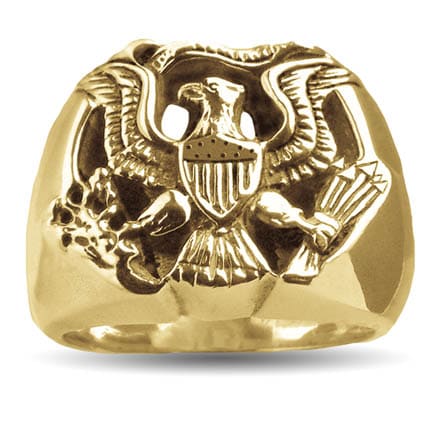 Gold Independence Eagle Ring