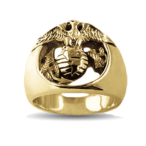 Gold Marine Corps Eagle Ring by Mike Carroll
