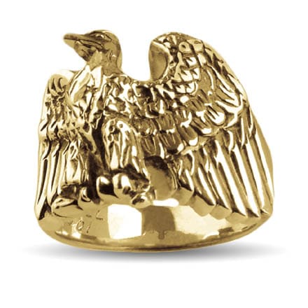 Gold North Eagle Ring