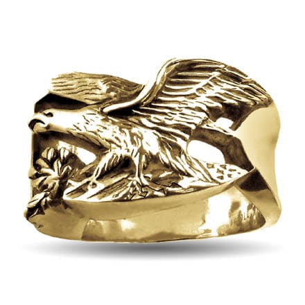 Gold Old Abe Eagle Ring