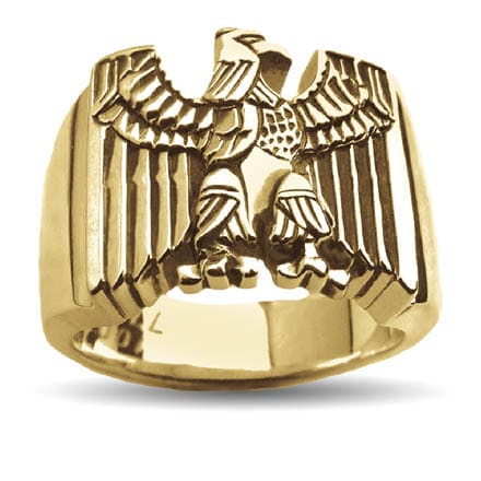 Sentry Eagle Ring in Gold