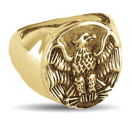 union eagle ring design cast for a lifetime of wear